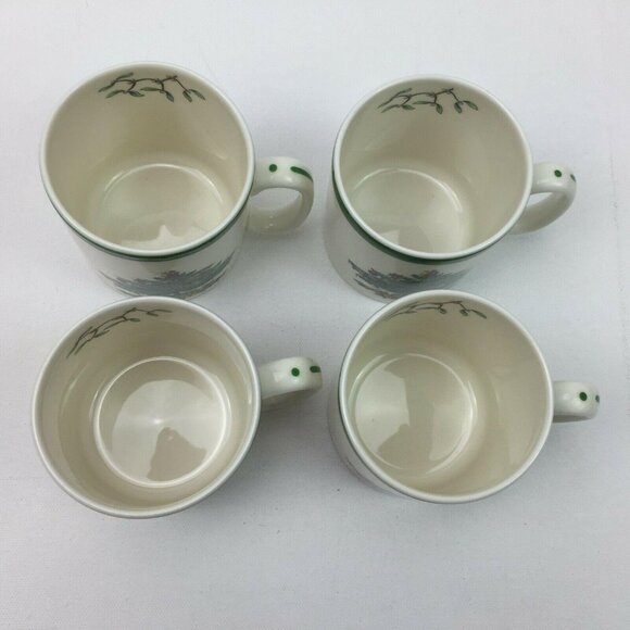 Vintage Spode Christmas Tree Tom & Jerry Mug Set 4 Box Porcelain China - Picture 5 of 8